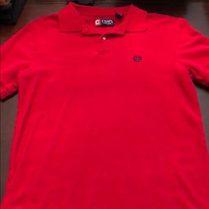 Red chaps polo
